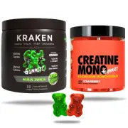 Preworkout Gummies and Creatine Gummies Twin Pack, Caffeine, Taurine + More