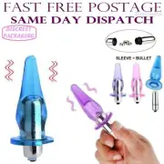 Vibrating Anal Butt Plug Bullet Prostate Massage Sex Toy Finger Vibrator Adult