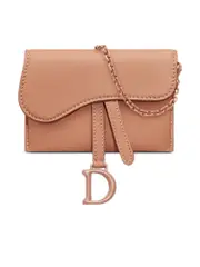 Dior Saddle Nano Pouch in Rose Des Vents Ultramatte Calfskin