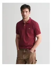 [Gant] Regular Fit Shield Piqu Polo Shirt in Wine Red
