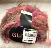 1 Ball Glitz Yarn, Made in Italy, Nylon/Wool/Acrylic Blend, Jewel Tones