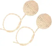 Happyyami 2pcs Cat Climbing Frame Replacement Ball Scraper Scramblers Kitten Gnawing Vacuum for 1-3 That Works Cat Scrambling Paper Beige