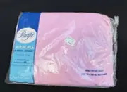 Vintage Pacific Miracale Percale King Fitted Sheet Pink No Iron Sealed New!