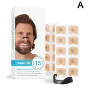 Nasal Strip Starter Kit (15 Count, Black) - Boost Oxygen Intake, Reduce Snoring