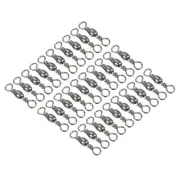 Fishing Barrel Swivel, 50Pcs 41lb Carbon Steel Terminal Tackle, Black33