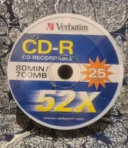 Verbatim 95028 CD-R 80 Min 700MB 52x RECORDABLE CD'S SPINDLE 25 Pack