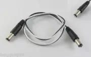 2x DC Power Cable 5.5x2.1mm Male To Male Adapter Socket Extension CCTV Cord 0.5m