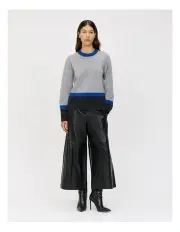 [Veronika Maine] Merino Colour Block Sweater in Blue