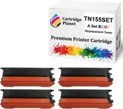 A Set BCMY Compatible Toner Cartridge for Brother TN-155 TN155BK TN155C TN155M TN155Y (5,000/4,000 (B/CMY) pages) for DCP9040CN DCP9042CDN HL4040CN HL4050CDN MFC9440CN MFC9450CDN MFC9840CDW