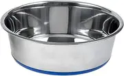 Durapet Premium SS Pet Bowl, Silver/Blue, 3.8L