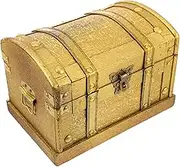 Zerodeko Box Keepsake Retro Chest Pirate Antique Label Key Locking Vintage Classy Rustic Safe Decorations Lockable Organizer Trunk Storage Hinged Small Jewelry Wooden