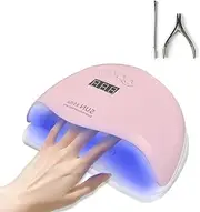 UV Nail Lamp,Gel Light for Nail,4 Timer Settings,Nail Dryer for Gel Polish,Auto Sensor, Professional Nails (Pink)