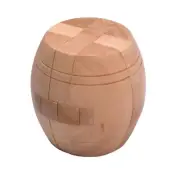 Brain Teaser Toy Intelligent China Lock Puzzles Educational Wooden Cask Design
