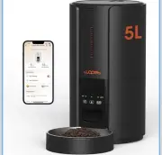 WOPET Automatic Cat Feeders,5L WiFi Pet Feeder with APP,Schedule Feeding Pet ...
