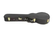 Xtreme DLX LP Case - Les Paul Shaped Guitar Case, Black Vinyl with Orange Stitching