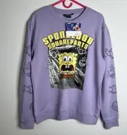 Nickelodeon Sponge Bob Squarepants Purple Pullover Sweatshirt | Sz: Medium
