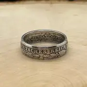 German Silver 1 Mark Coin Band Ring Jewelry NEW