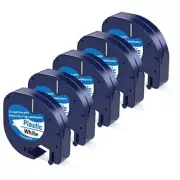 Compatible Label Tape Replacement for Dymo Letratag Refills Plastic Label 5