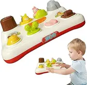 Pop-Out Animal Toddler Toy, Cause Effect Electric Learning Tool, Sound and Light Features, 9.92x5.12x4.92 inches, Early Development Activity, Ideal for Nursery Play, Home School