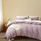 Pink Purple Duvet Cover King Size - Soft Double Brushed King Duvet Cover Set, 1