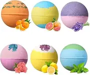 Ipetboom 6 Pack Two-tone Spa Bath Balls Large Organic Bathing for Foot Soak Skin Tone Improvement Animal Toys