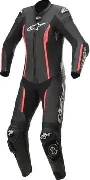 Alpinestars Stella Missile V2 One Piece Motorcycle Ladies Leather Suit, black-pink, Size 40 for Women Black Pink