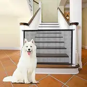 Dog Gate for Stairs, Pet Gate Baby Gate for The House for Stairs/Doorways/Hallways, Portable Folding Baby/Dog Safety Fence Enclosure Easy Install Anywhere, 5 Hooks (Mmol/L)