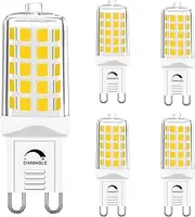GOHDLAMP Dimmable G9 LED Bulbs Natural White 4000K, 230V 4W G9 Daytime White Bulb Bulb, 450 Lumens 4W LED Bulb for Track Lighting Downlight, Pack of 6