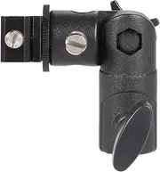 E Type versal Metal Flash Hot Shoe lite Umbrella Holder Light Stand Bracket with 1/4" to 3/8" Screw Mount Swivel Adapter Black One Size