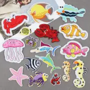 Marine Organism Patch Embroidery Iron on Sew on patch Badge For Clothes Bag