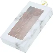 ASAKKURA Elegant Fake Lash Storage Drawer Box Handle Rectangle Shape Eyelash Container Window for Easy Organization