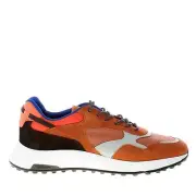 HOGAN men shoes Hyperlight rust-color suede and high tech fabric sneaker