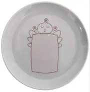 KAHLA Printed Round Porcelain Snack Plate - White/Magenta - Made in Germany