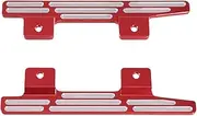 Set of 2 RC 1:12 Car Pedals, Side Metal Steps, Spare Parts for Car Model Accessories for MN78 MN82 LC79, Red