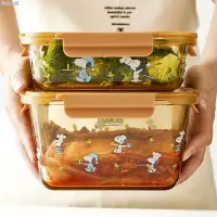 在飛比找樂天市場購物網優惠-SNOOPY史努比保鮮盒大容量保鮮飯盒玻璃冰箱存儲家用微波爐