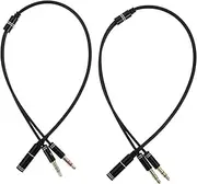 Generic 3.5mm Audio Cable Adapter Headphone and Mic Splitter 24k Gold Plating for Enhanced Audio Transmission