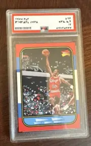 2022 1xRun NATUREL Michael Jordan 1986 Fleer Basketball HOMAGE Signed 263/300