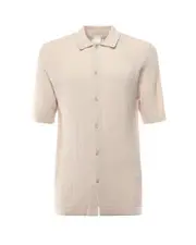 Eleventy Textured Button-Down Shirt XXL,M Nude
