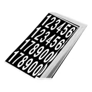 Number Stickers Mailbox 12345178900 Numbers 12.5x38mm White and Black, 20 Sheets