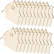 HOODANCOS Xmas Tree Hanging Ornaments 20pcs Wooden House Craft Decorations for Party Props