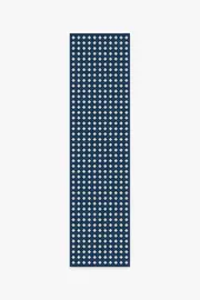 75' x 305' | Machine Washable Runner Rug | Kid & Pet Friendly | Indoor Rug | Adde Navy Outdoor Rug | Ruggable