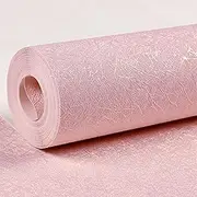 [Cohoo Home] Silk Pink Peel and Stick Wallpaper - Self Adhesive Removable Wall Paper for Cabinets, Bedroom, Drawer Liner, Wall Sticker 15.7" ×118"