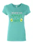 I'm Here for Titties & Beer Women's T-Shirt St Patrick's Day Shenanigans Shirt