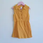 size 5 NWT girls ANKO honey yellow summer shirt dress