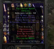 Diablo 2: Resurrected Telling of Beads Amulet Softcore D2R PC