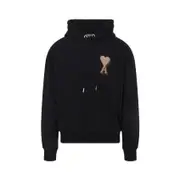 [Ami] Ami-Black Organic Cotton Sweatshirt Hoodie With Adc Pa-Uomo S STAND