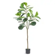 VEVOR Artificial Fiddle Leaf Fig Tree, 12.7cm, Secure PE Material & Anti-Tip ...