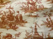 1 Yd RARE New Schumacher “Chinese Dream” Chinoiserie Hand Print Cotton Fabric