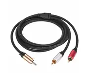 Gold Plated Premium 1 RCA to 2 RCA Subwoofer Cable