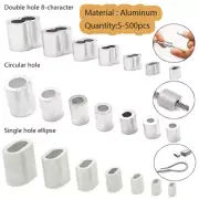Aluminum Cord Lock Crimps Sleeves Cable Stopper Ferrule Wire Rope Clips